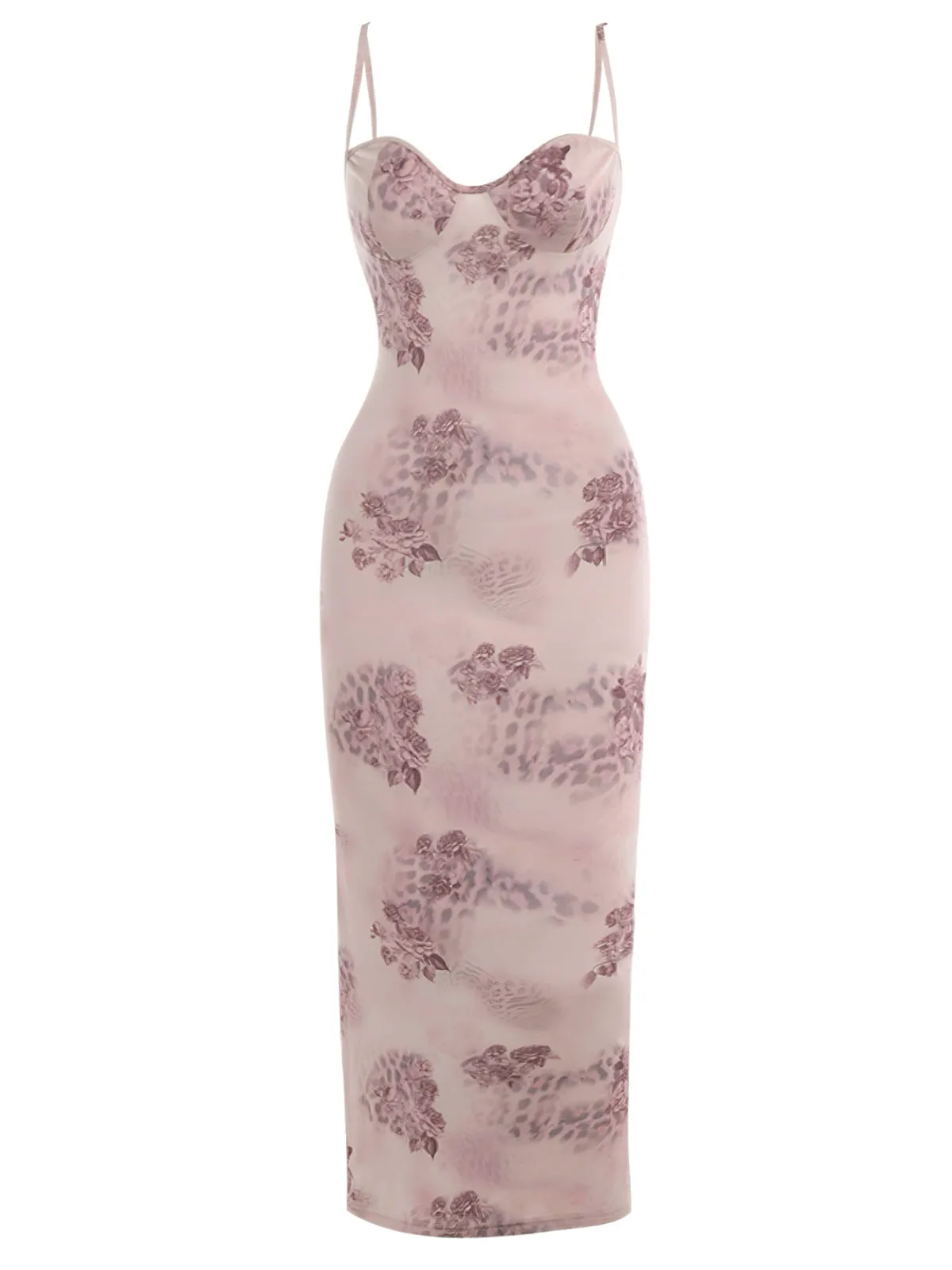 1930s Spaghetti Strap Leopard Floral Dress sold by Retro Stage