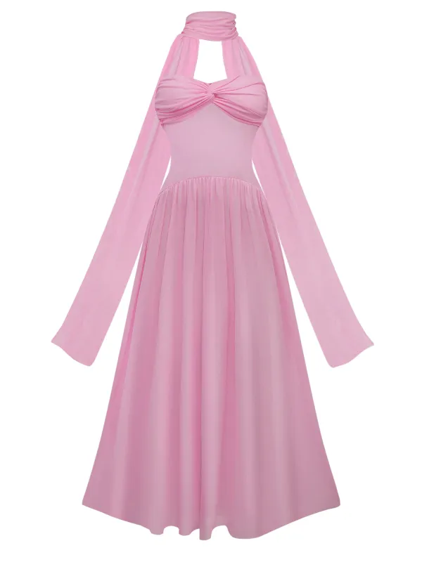 1950s Strapless Halter Neck Dress sold by Retro Stage