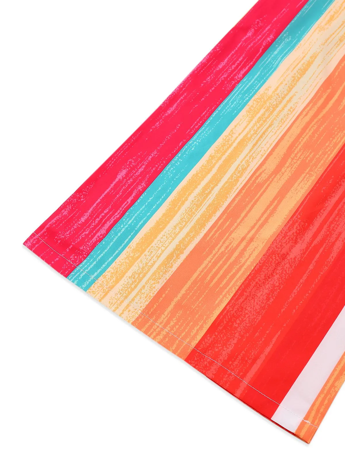 Multicolor 1960s Round Halter Belted Stripe Jumpsuit sold by Retro Stage product image thumbnail 5