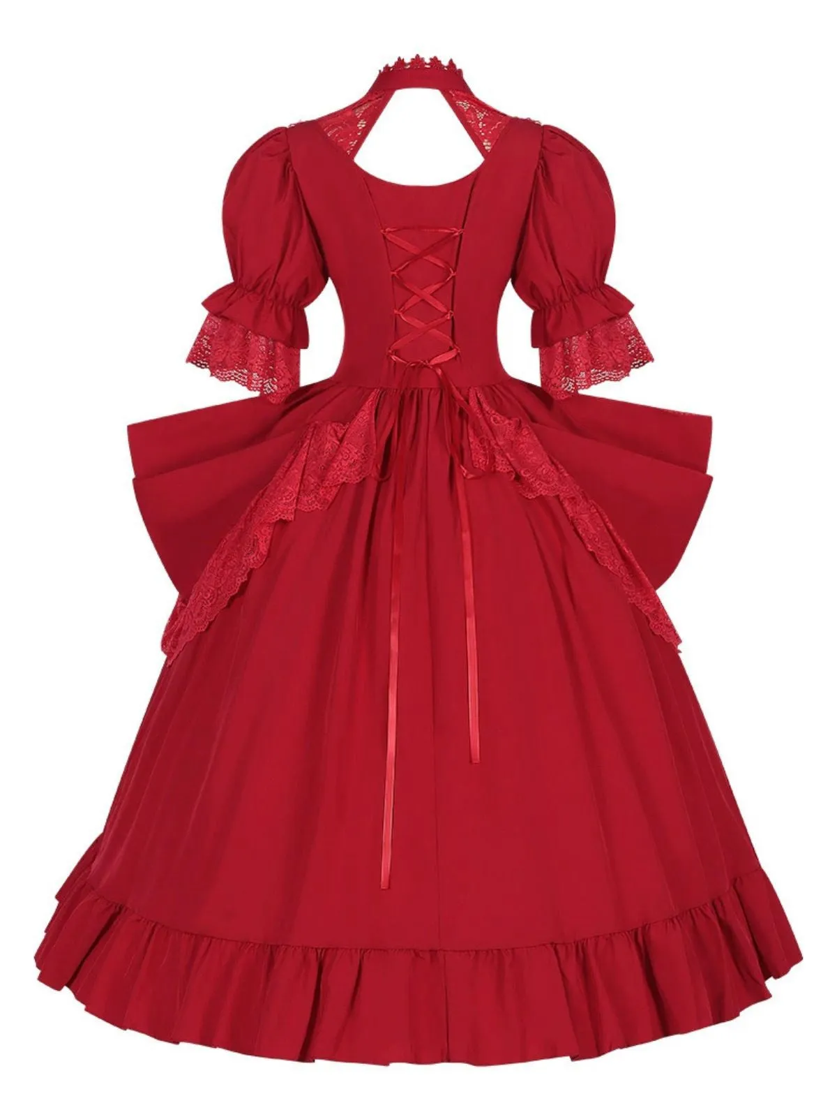 1950s Palace Style Cutout Neck Lace Patchwork Dress sold by Retro Stage product image thumbnail 5