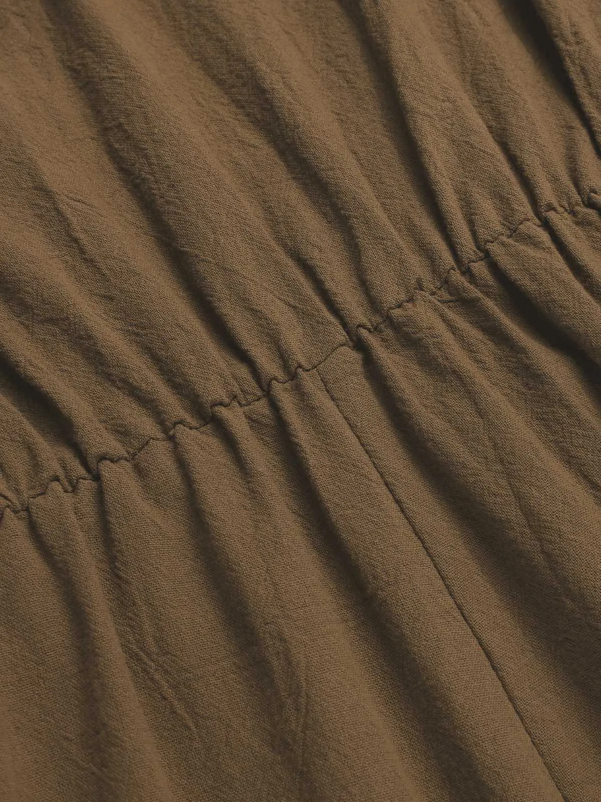 1950s Solid V-Neck Cotton Flounce Sleeve Romper sold by Retro Stage product image thumbnail 4