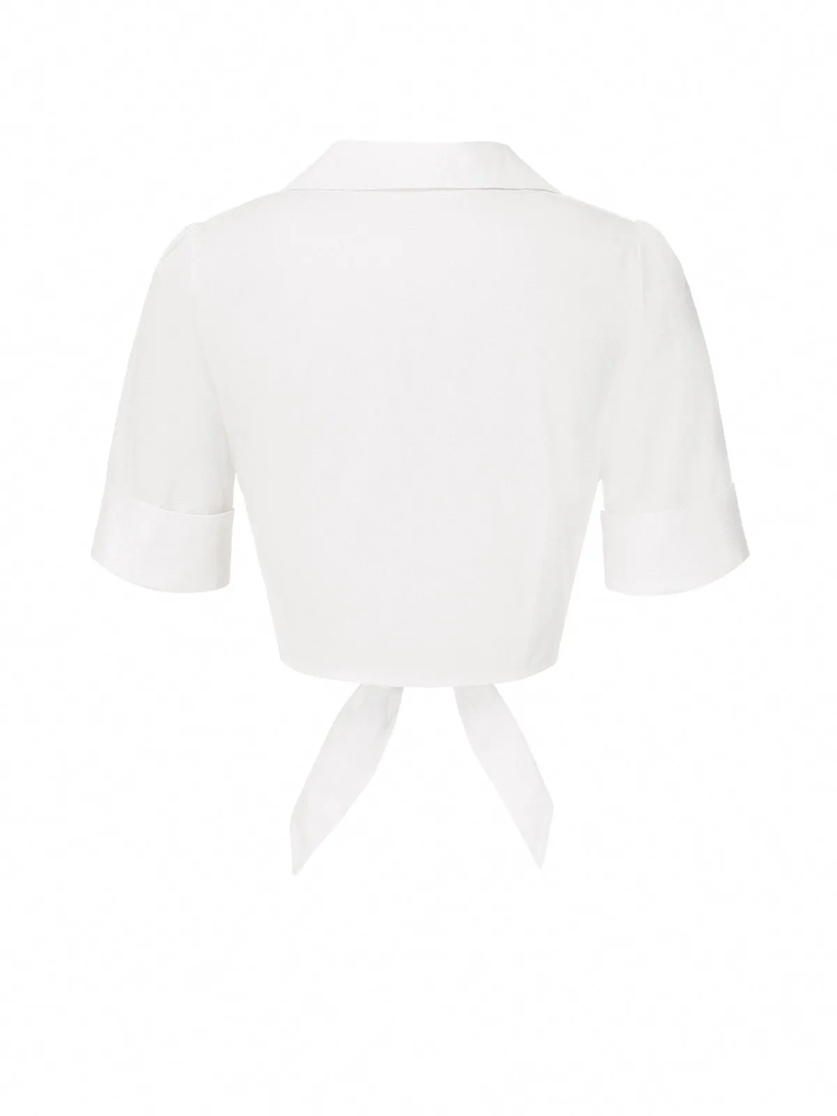 White 1960s Button Pure Cotton Blouse sold by Retro Stage product image thumbnail 5