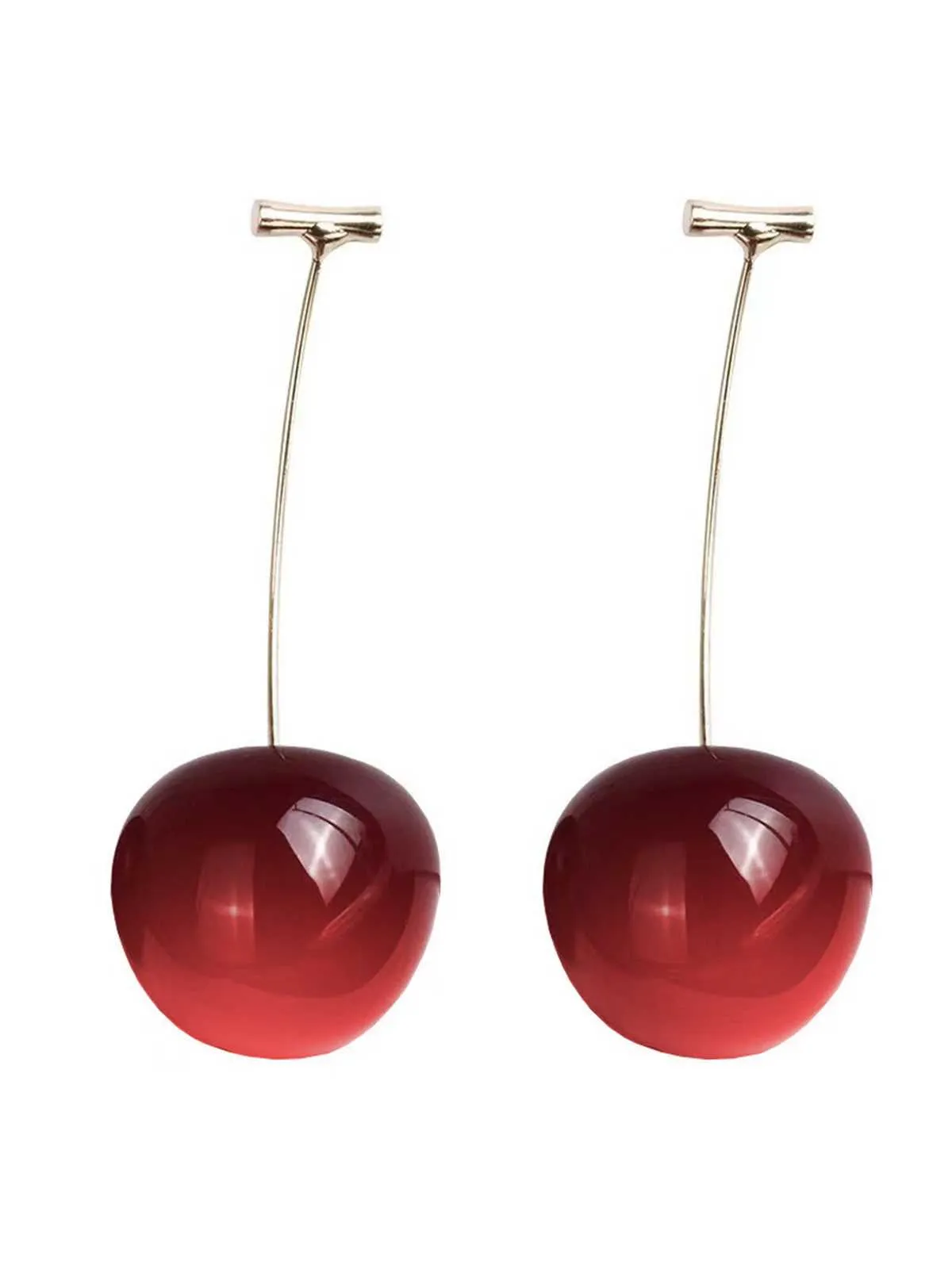 Red Cherry Drop Earrings sold by Retro Stage