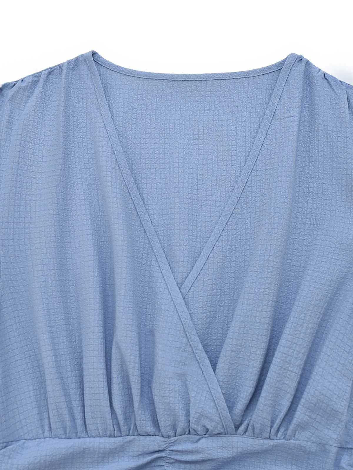 1940s V-Neck Ruffled Sleeve Slit Dress sold by Retro Stage product image thumbnail 3