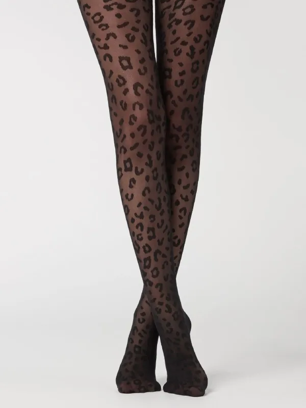 Leopard All-over Print Pantyhose sold by Retro Stage
