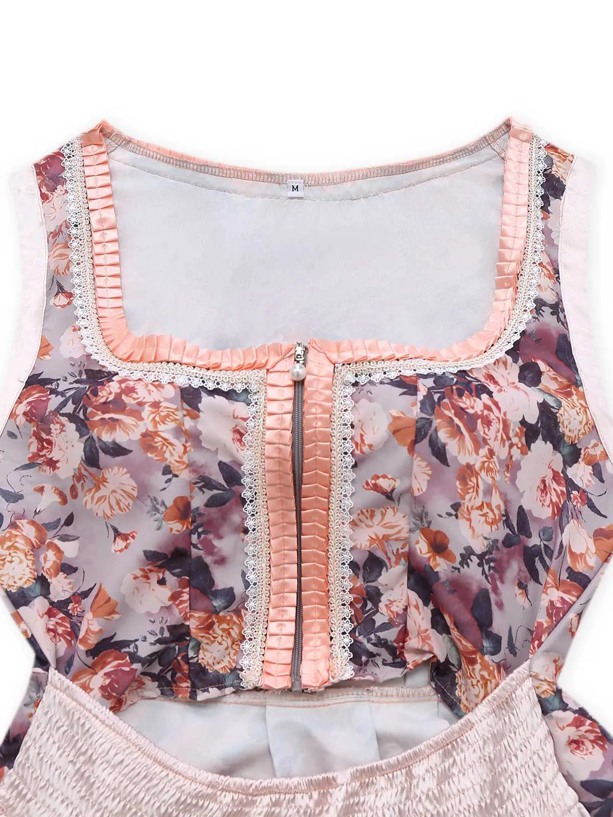 2PCS Multicolor 1950s Floral Dirndl Dress & Apron sold by Retro Stage product image thumbnail 3