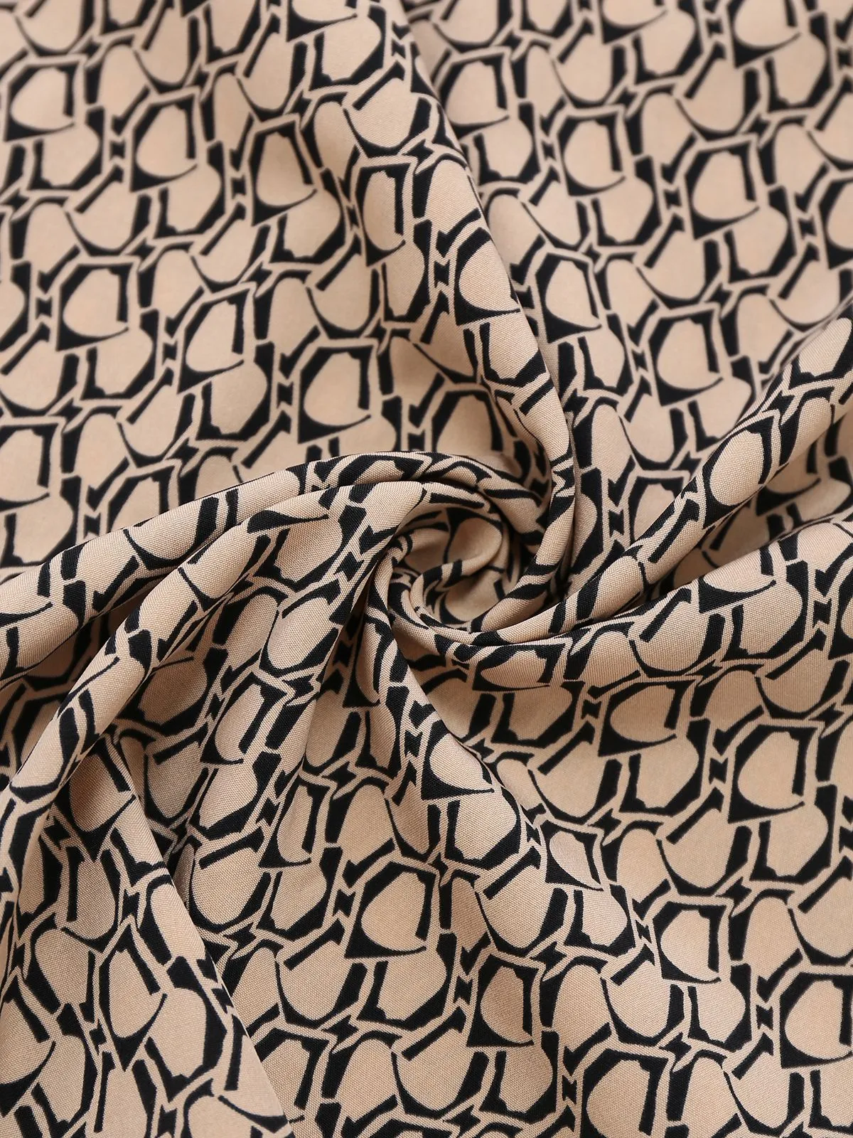 Beige 1930s Geometric Pattern Halter Sleeveless Jumpsuit sold by Retro Stage product image thumbnail 4