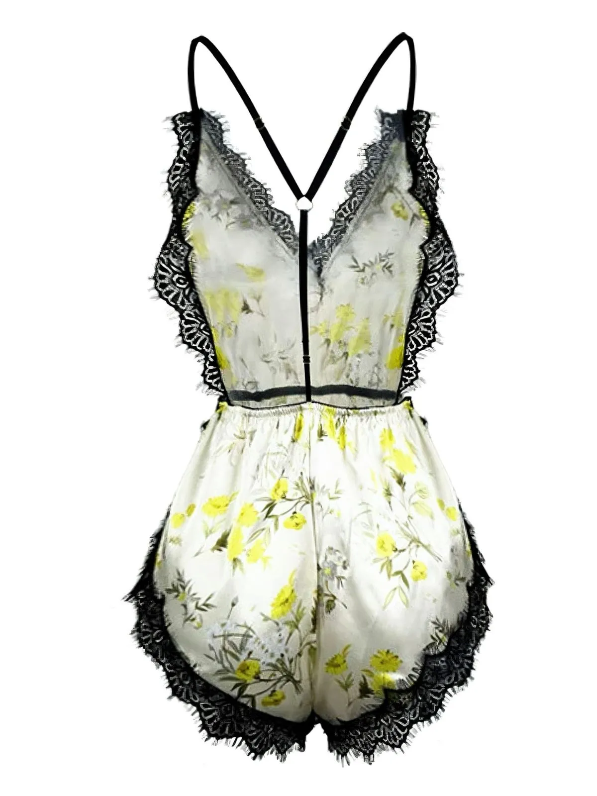 1950s Slip Floral Lace Backless Sleepwear sold by Retro Stage product image thumbnail 3