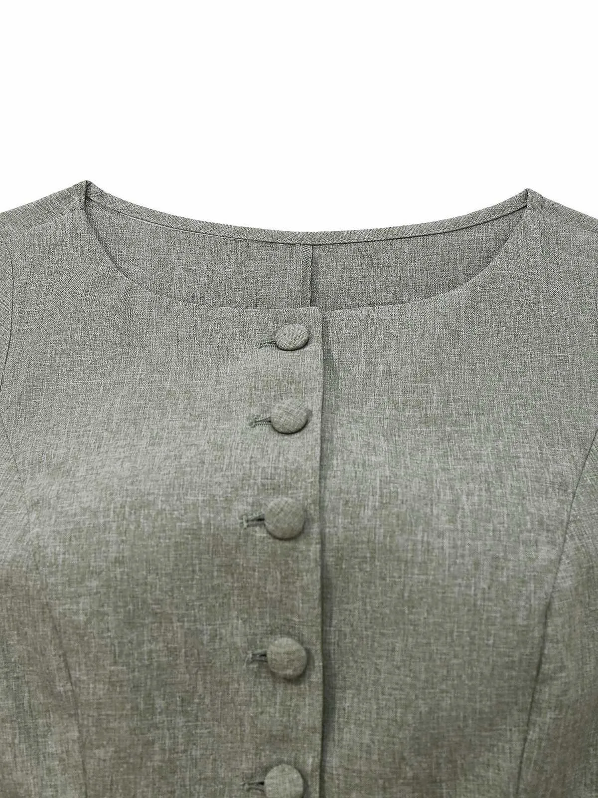 2PCS Solid 1940s Sleeveless Top & Wide-Leg Pants sold by Retro Stage product image thumbnail 5