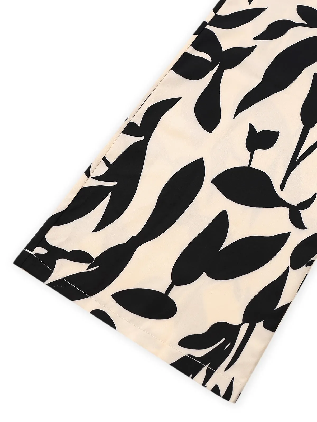 Beige 1930s Surplice Leaves Silhouette Jumpsuit sold by Retro Stage product image thumbnail 4