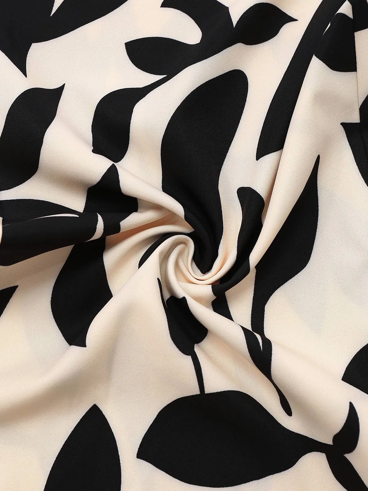 Beige 1930s Surplice Leaves Silhouette Jumpsuit sold by Retro Stage product image thumbnail 5