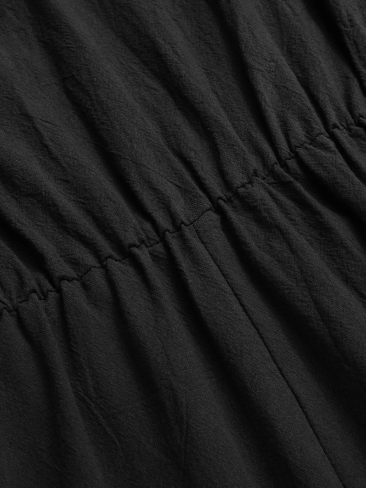 1950s Solid V-Neck Cotton Flounce Sleeve Romper sold by Retro Stage product image thumbnail 4