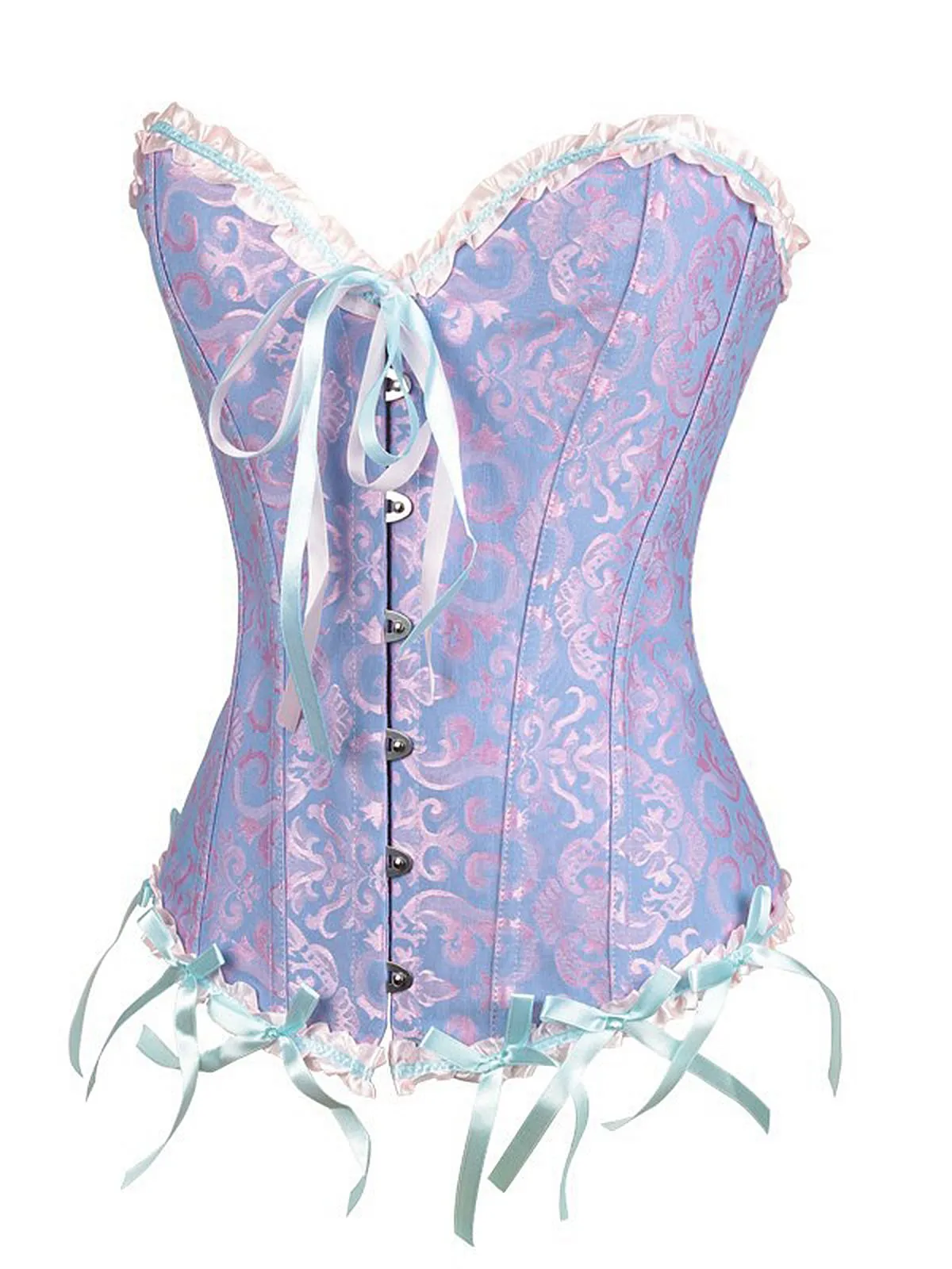 Vintage Palace Print Lace-Up Corset sold by Retro Stage product image thumbnail 3