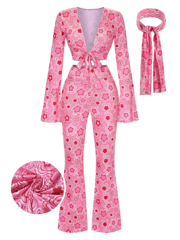 3PCS 1970s Flare Sleeve Disco Hippie Costume Set sold by Retro Stage