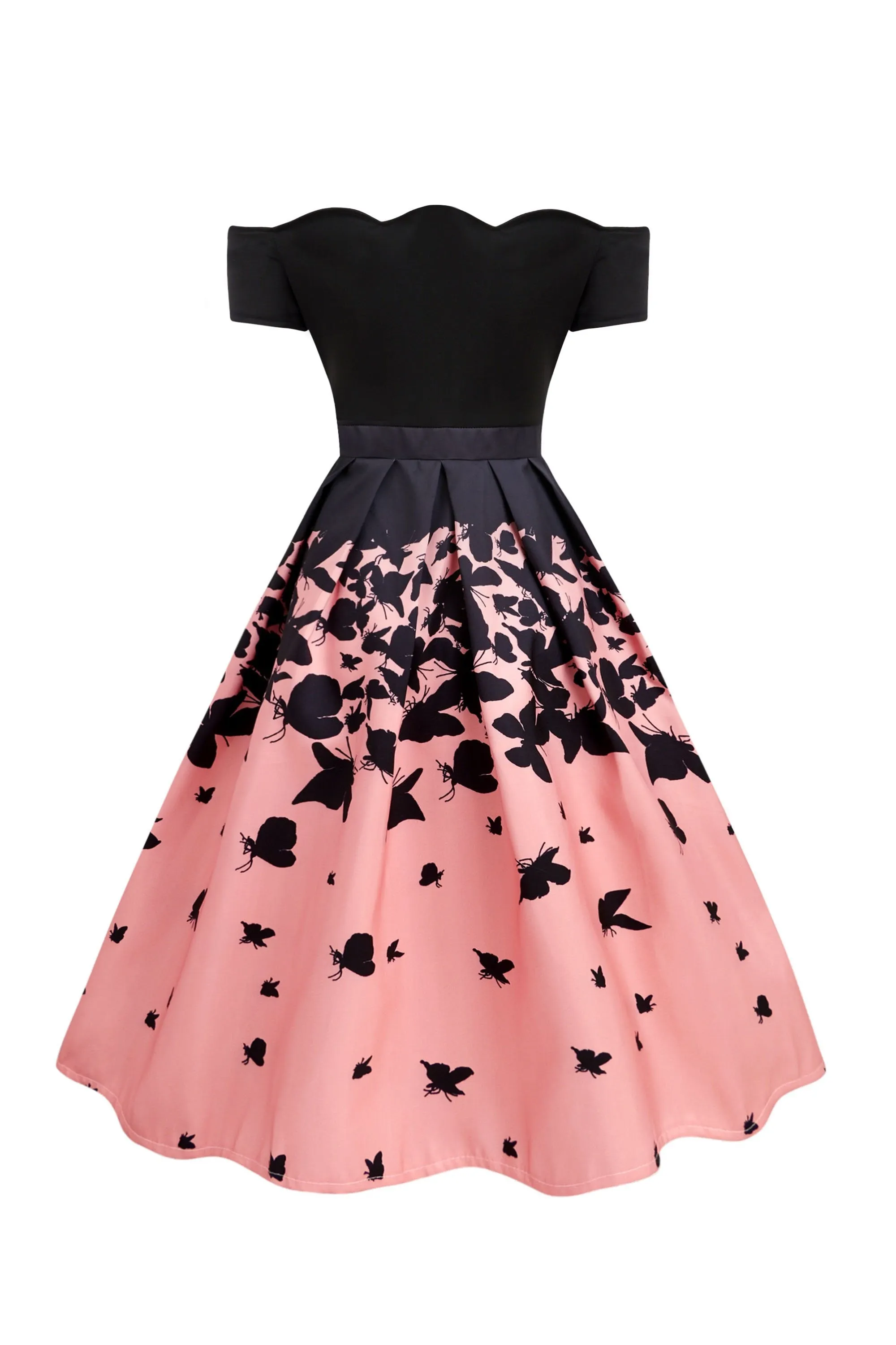 Black 1950s Butterfly Swing Dress sold by Retro Stage product image thumbnail 2