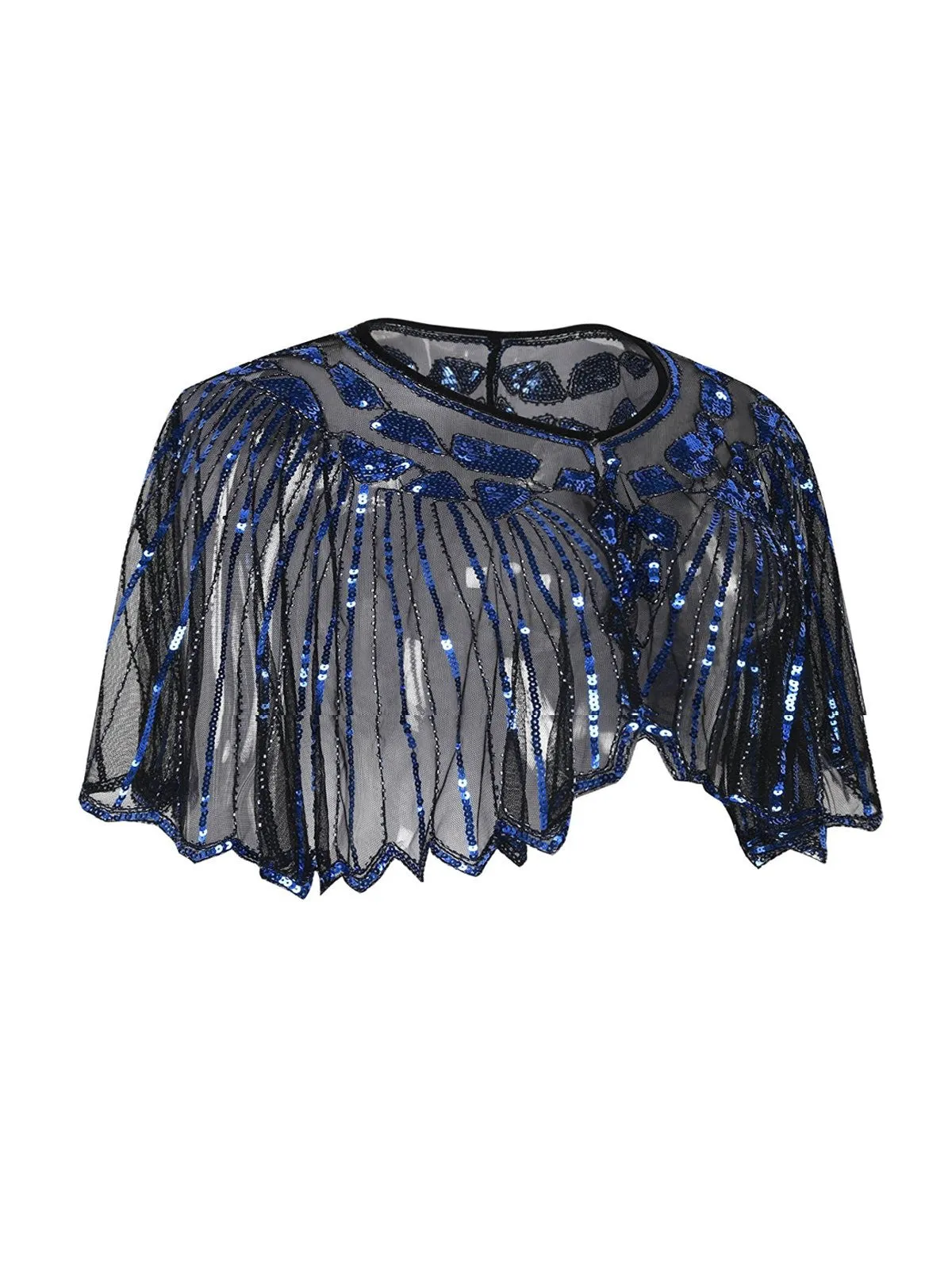 1920s Shawl Beaded Sequin Flapper Cape sold by Retro Stage product image thumbnail 4