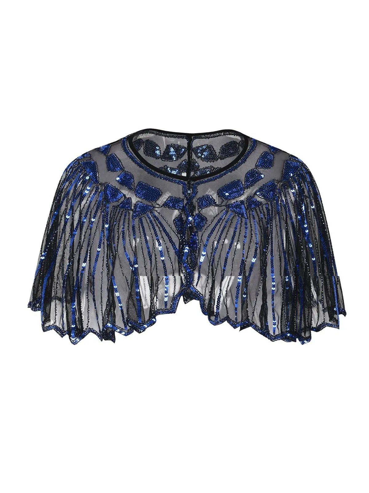 1920s Shawl Beaded Sequin Flapper Cape sold by Retro Stage product image thumbnail 3
