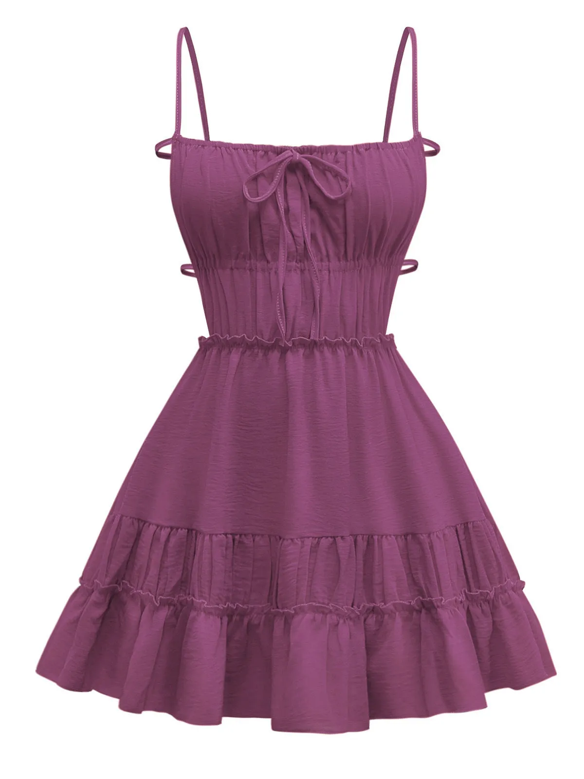 1950s Spaghetti Strap Lace-Up Backless Skater Dress sold by Retro Stage product image thumbnail 5