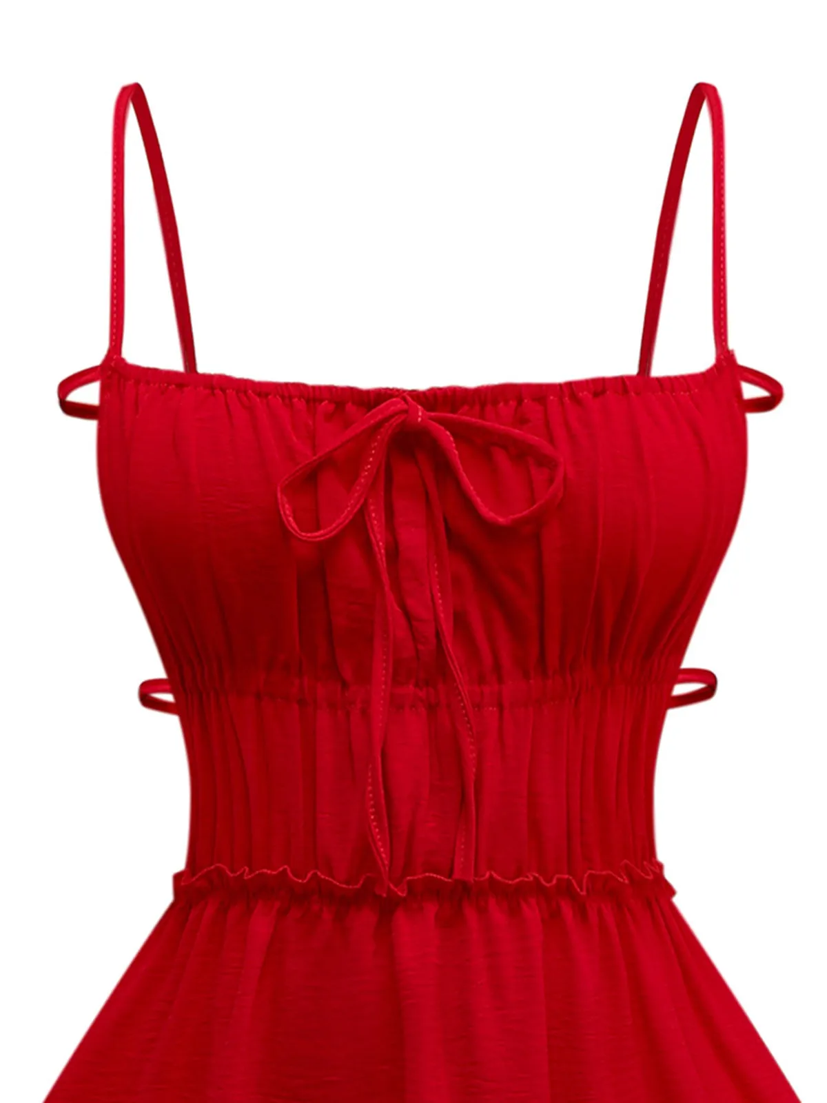 1950s Spaghetti Strap Lace-Up Backless Skater Dress sold by Retro Stage product image thumbnail 5