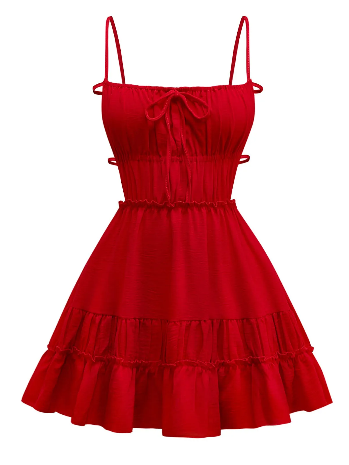 1950s Spaghetti Strap Lace-Up Backless Skater Dress sold by Retro Stage product image thumbnail 3