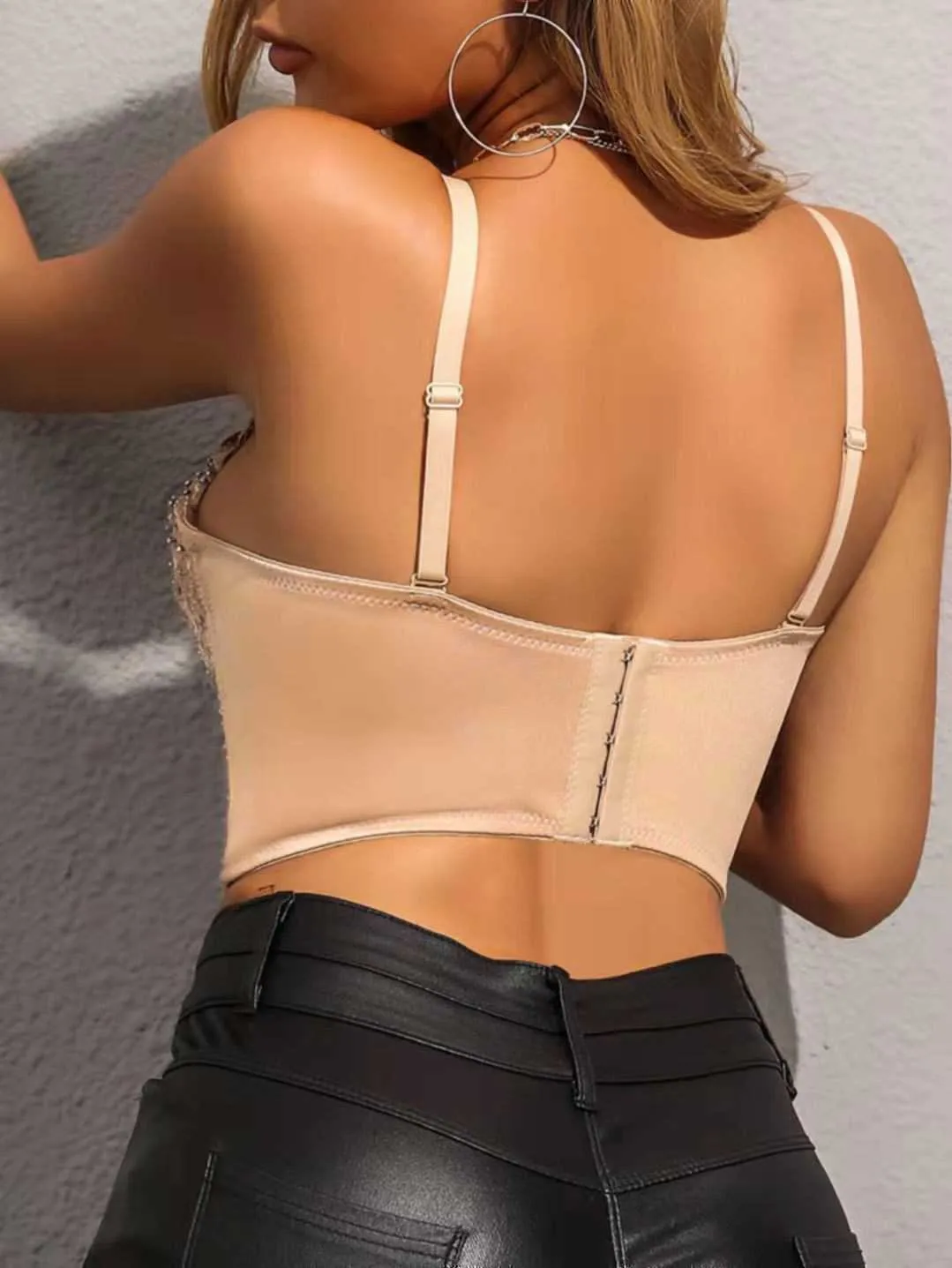 1980s Strap Sparkling Rhinestone Corset sold by Retro Stage product image thumbnail 2