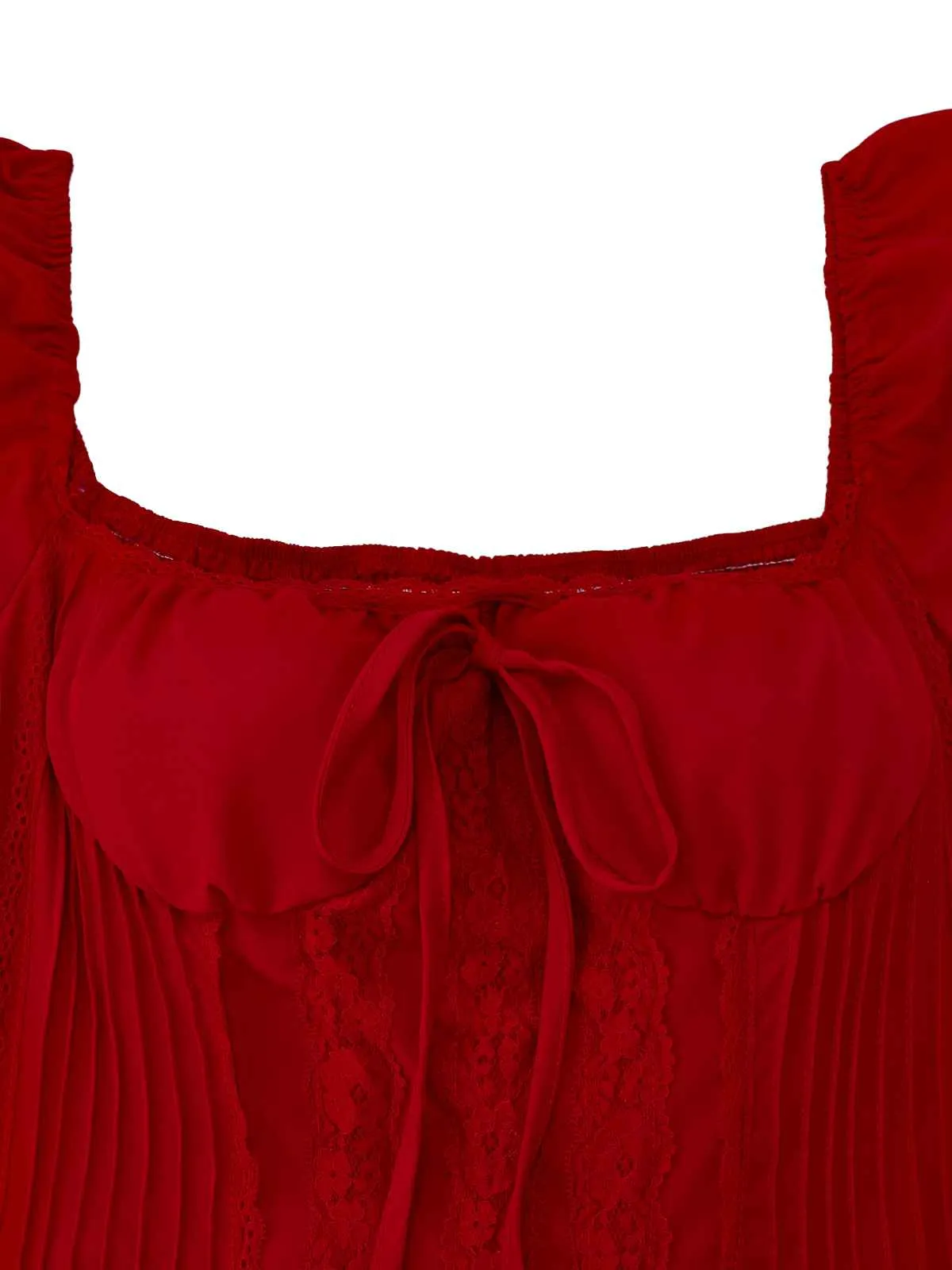 1950s Solid Bow Tie Lace Gothic Dress sold by Retro Stage product image thumbnail 5