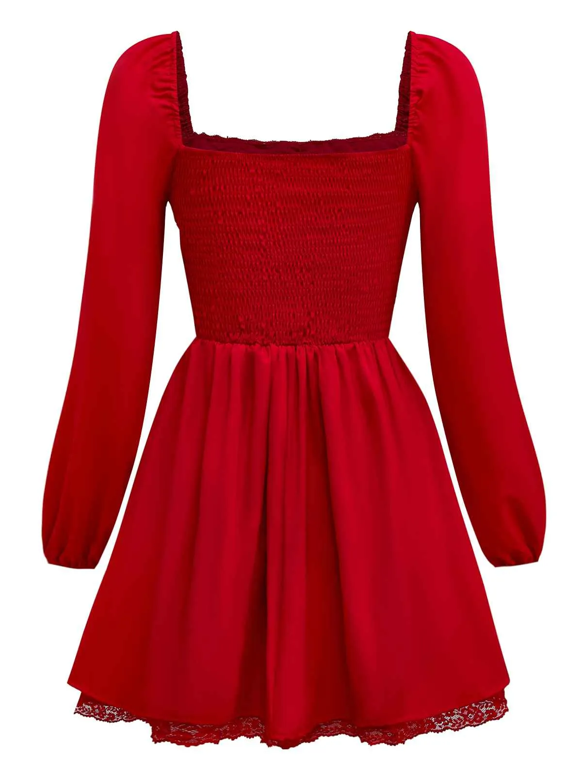 1950s Solid Bow Tie Lace Gothic Dress sold by Retro Stage product image thumbnail 4