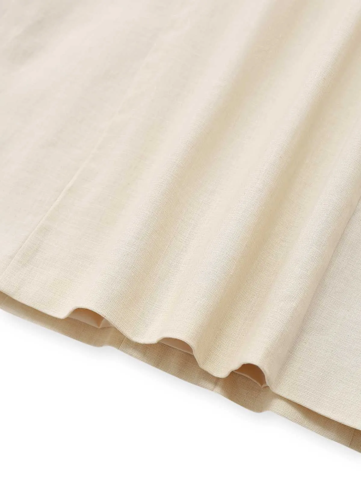 Beige 1960s Starfish Shell Buttons Sleeveless Dress sold by Retro Stage product image thumbnail 5