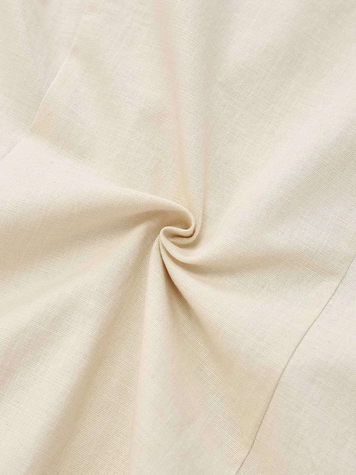 Beige 1960s Starfish Shell Buttons Sleeveless Dress sold by Retro Stage product image thumbnail 4