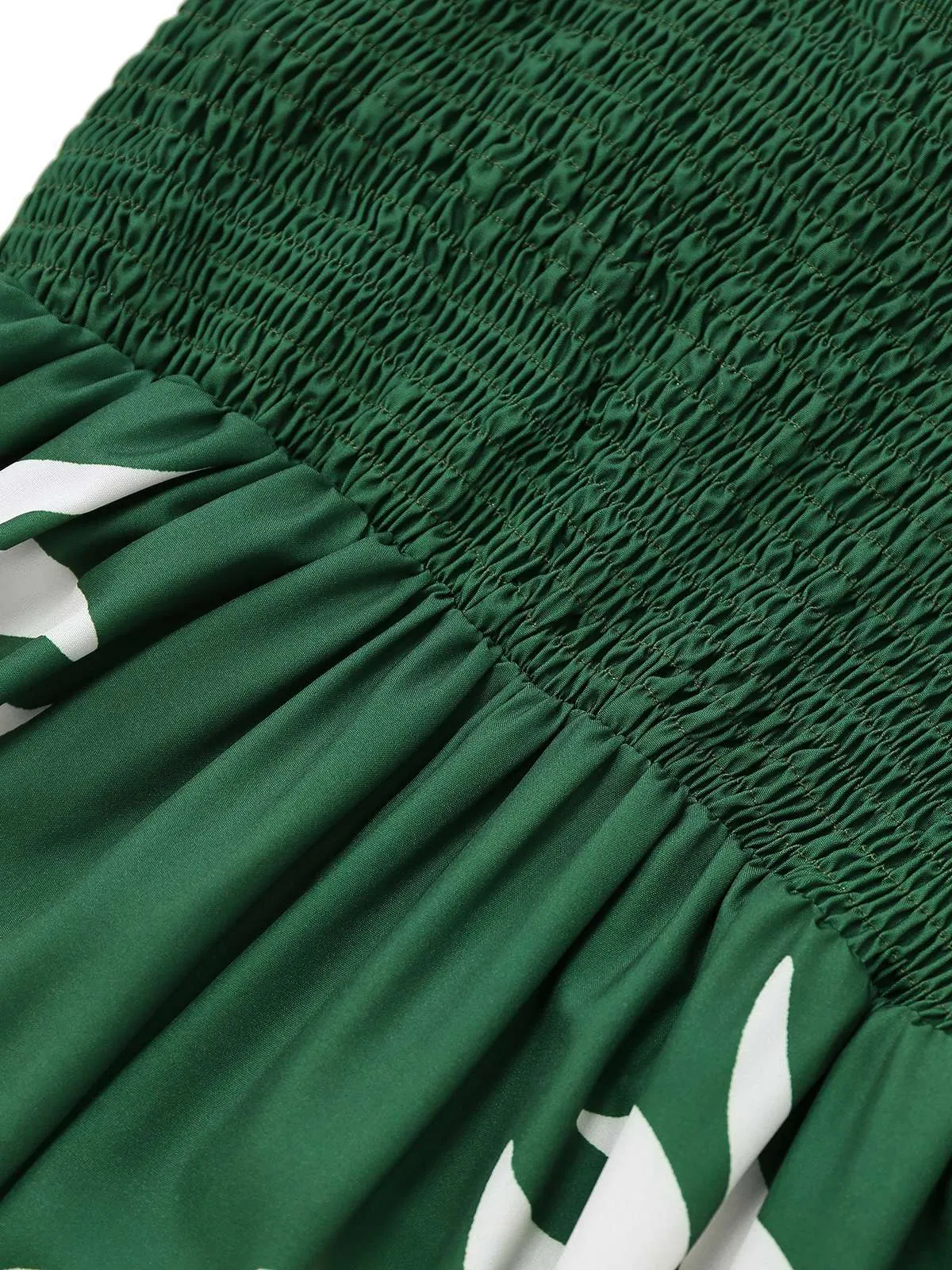 1930s Wide-Strap Hollow Twist Smocked Floral Jumpsuit sold by Retro Stage product image thumbnail 4