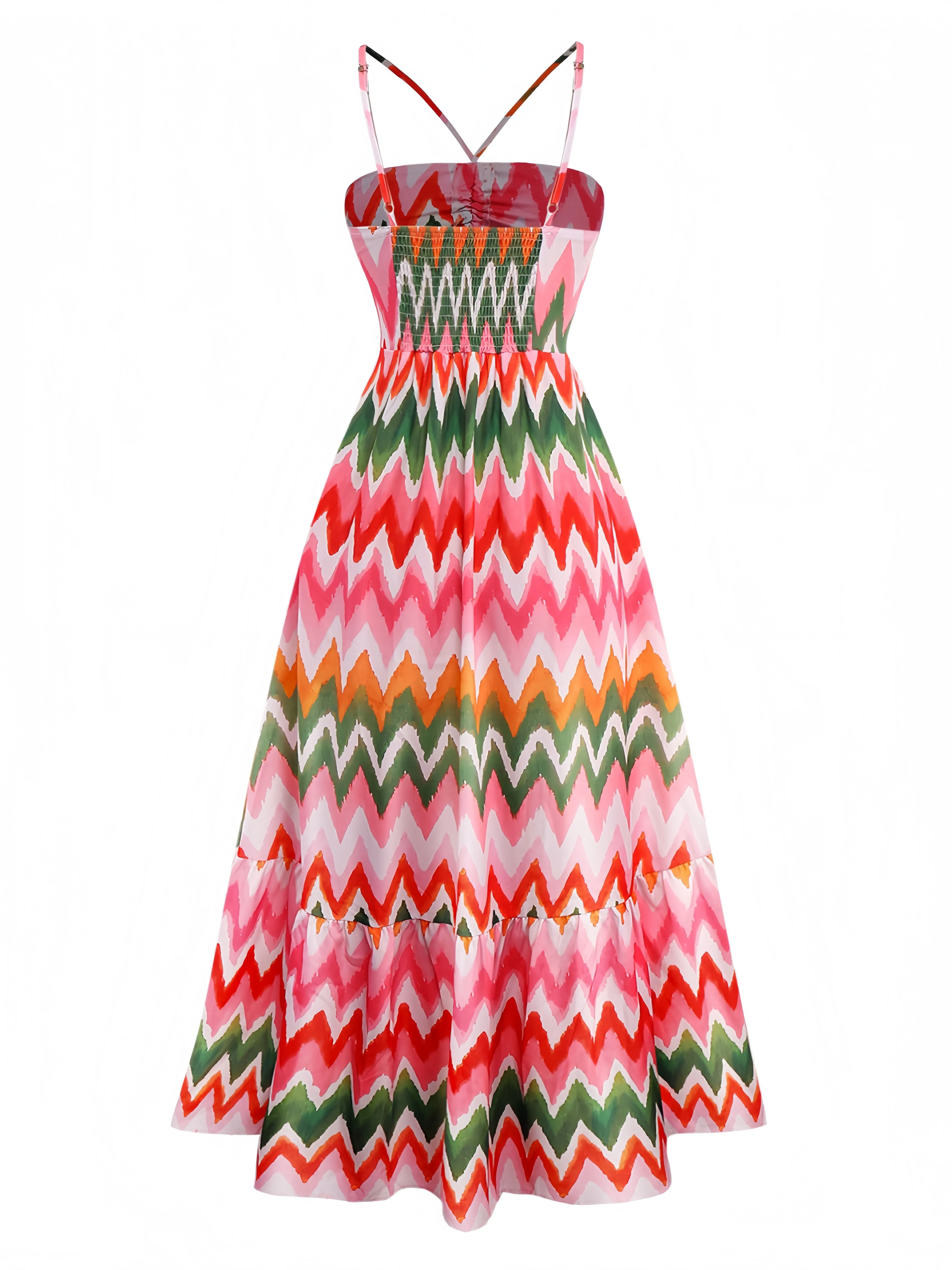 1940s Halter Geometric Print Vacation Dress sold by Retro Stage product image thumbnail 2