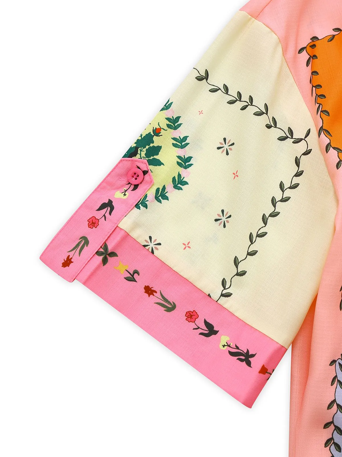 2PCS 1970s Boho Floral Blouse & Belted Shorts sold by Retro Stage product image thumbnail 5