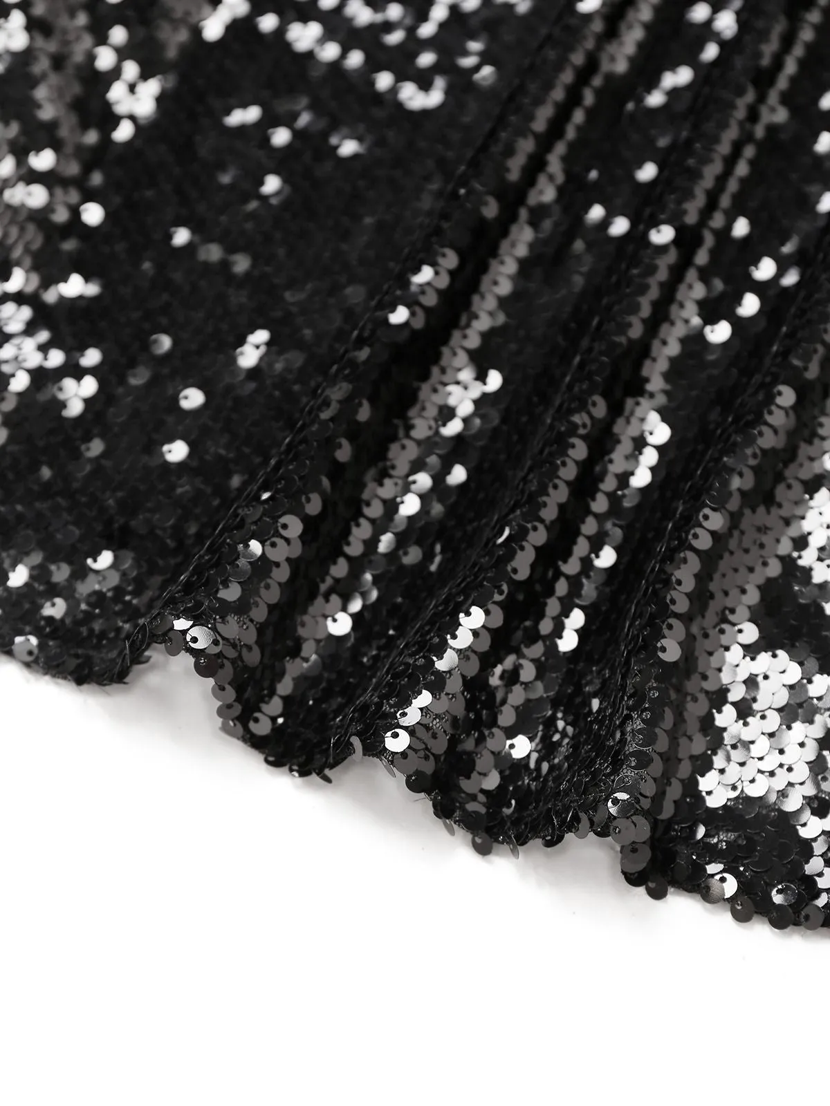 Black 1930s Spaghetti Strap Tie Back Sequined Dress sold by Retro Stage product image thumbnail 5