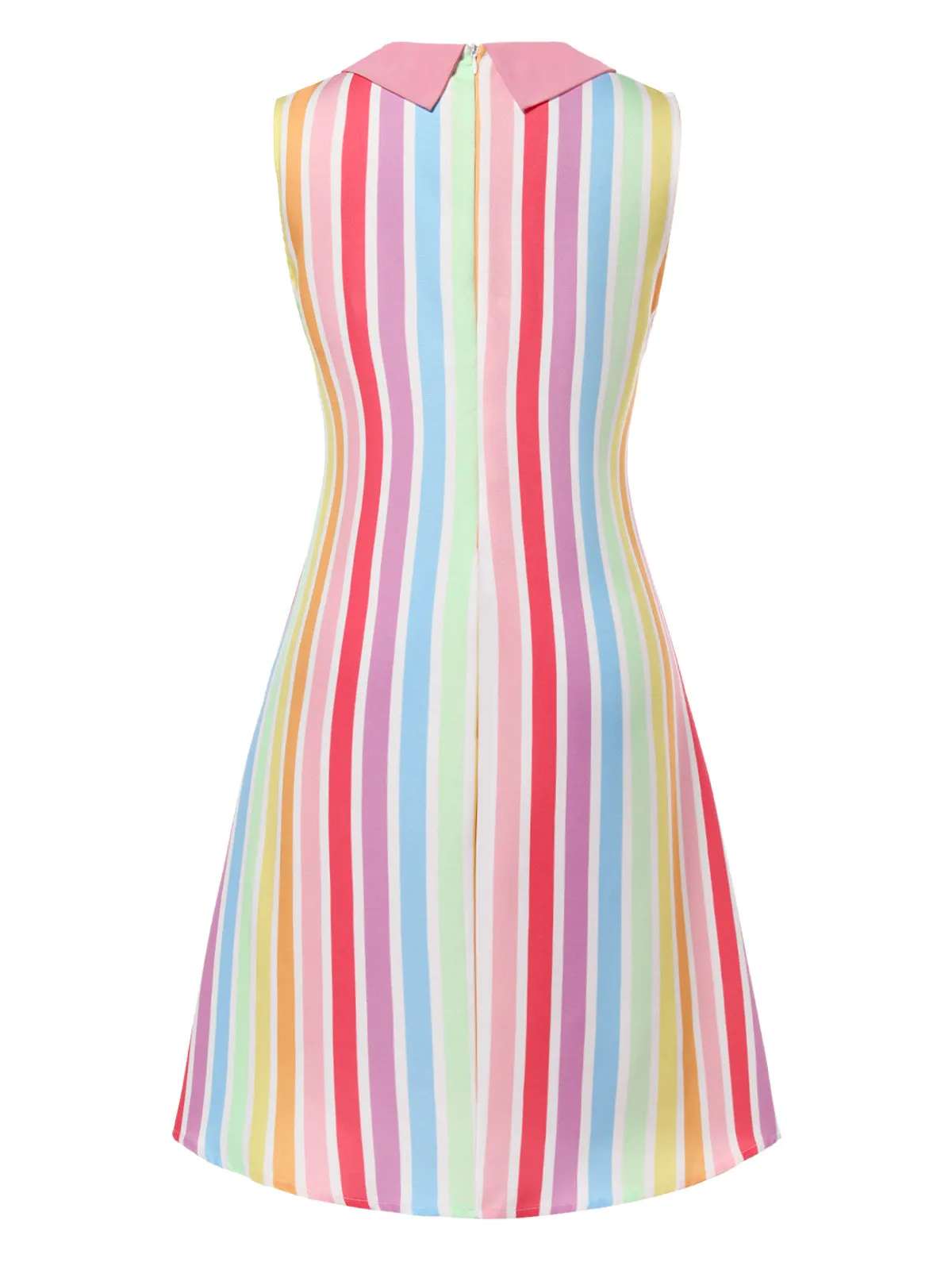 1960s Rainbow Stripe Heart Pocket Dress sold by Retro Stage product image thumbnail 5