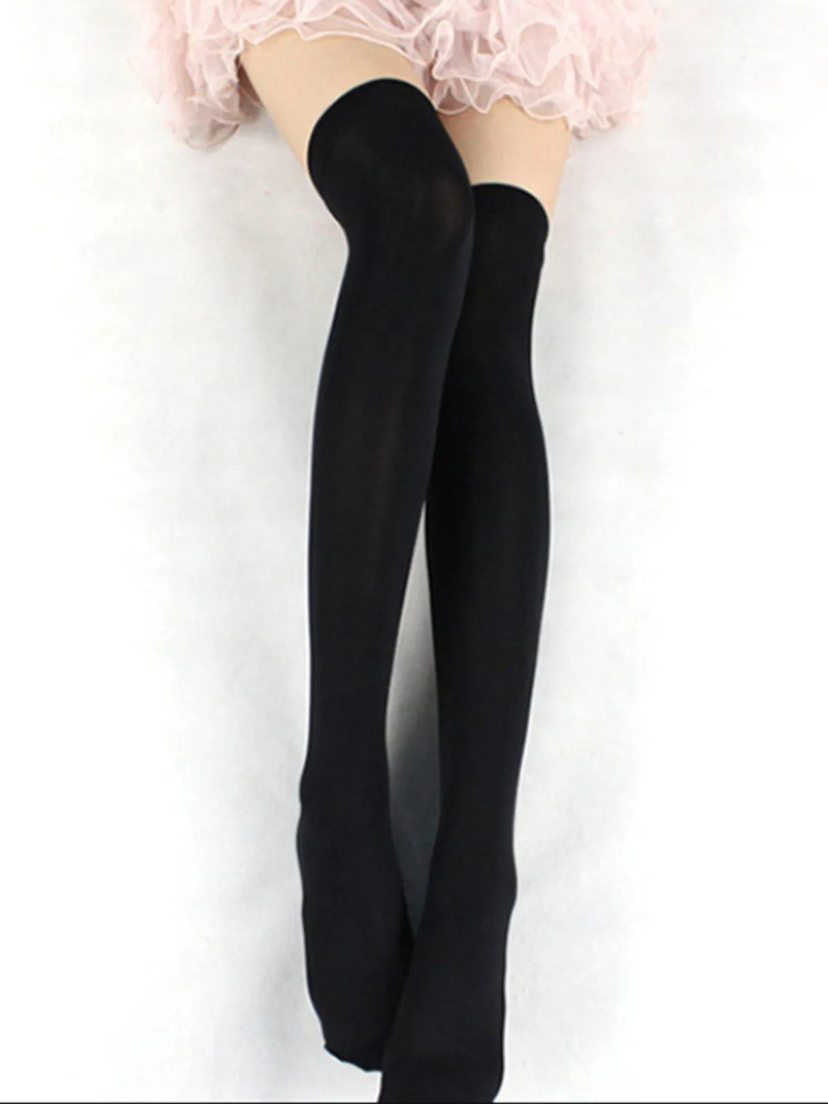 1950s Solid Color Thigh-High Socks sold by Retro Stage product image thumbnail 3
