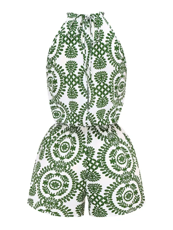 1970s Boho Irregular Print Romper sold by Retro Stage