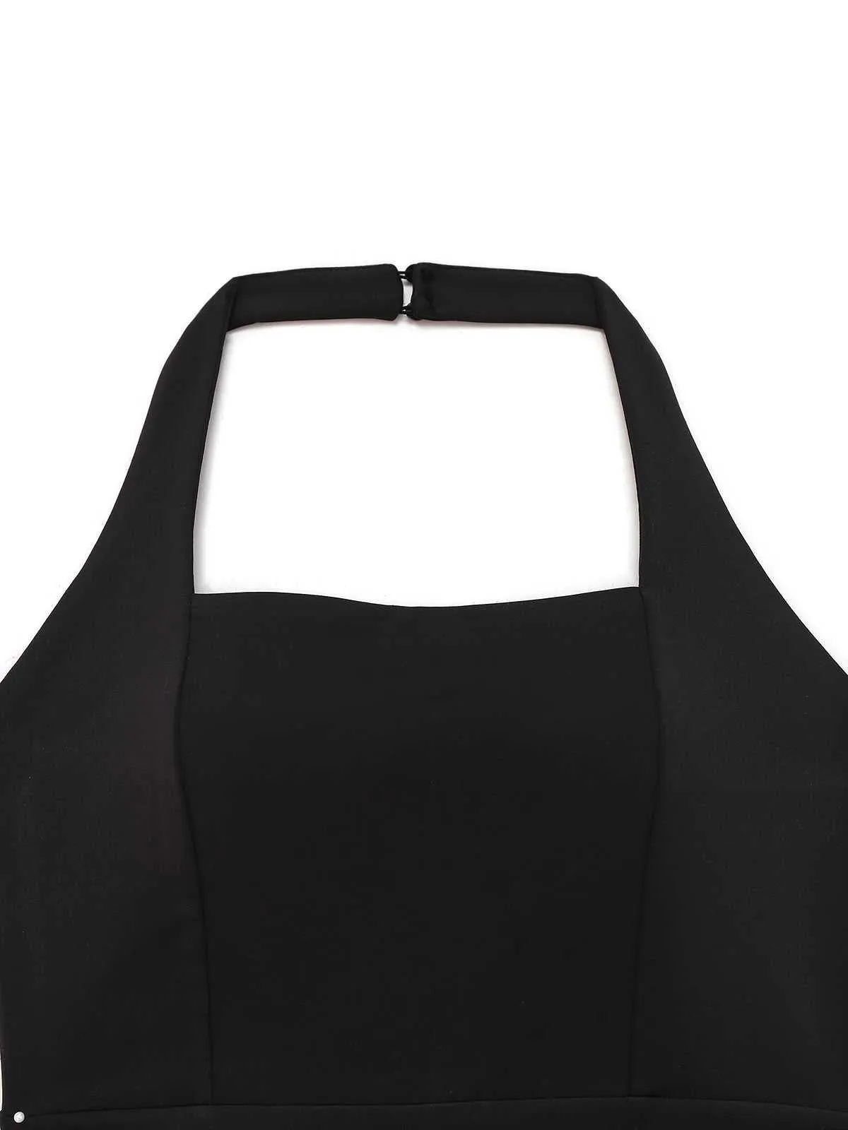 1960s Halter Colorblock Wide-Leg Backless Jumpsuit sold by Retro Stage product image thumbnail 3