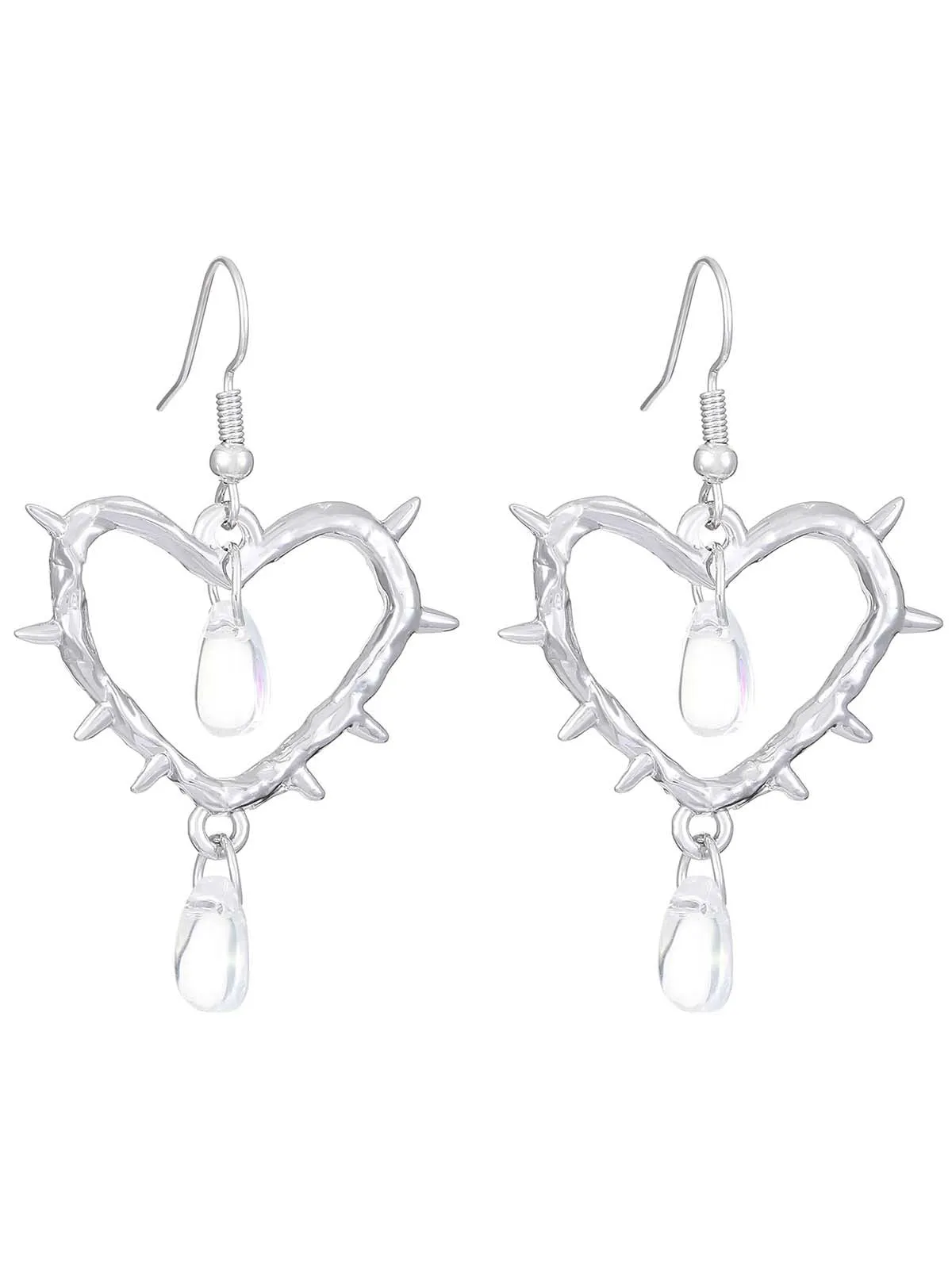 Vintage Heart-Shaped Thorn Earrings sold by Retro Stage product image thumbnail 5