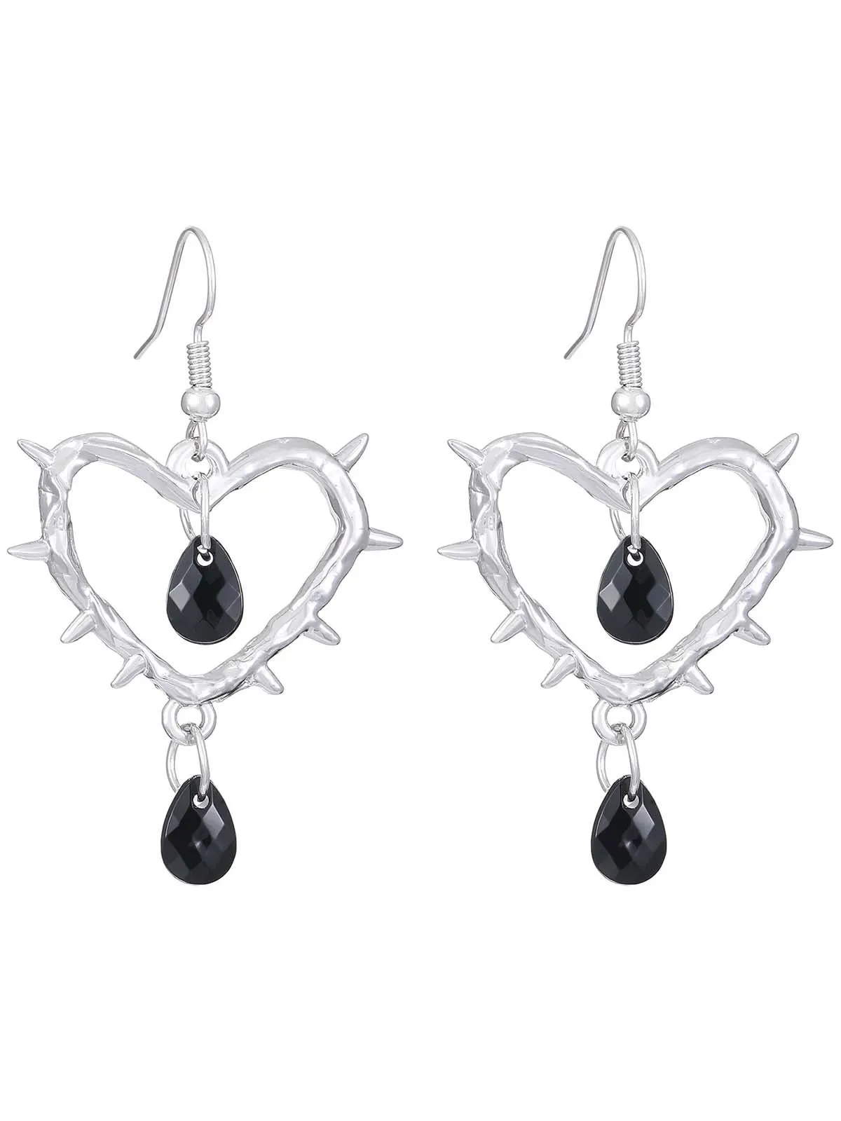 Vintage Heart-Shaped Thorn Earrings sold by Retro Stage product image thumbnail 3