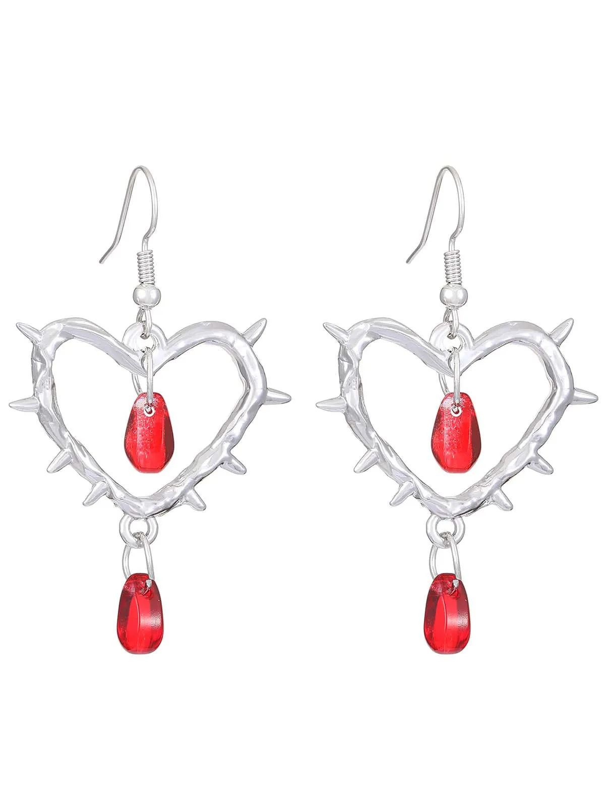 Vintage Heart-Shaped Thorn Earrings sold by Retro Stage