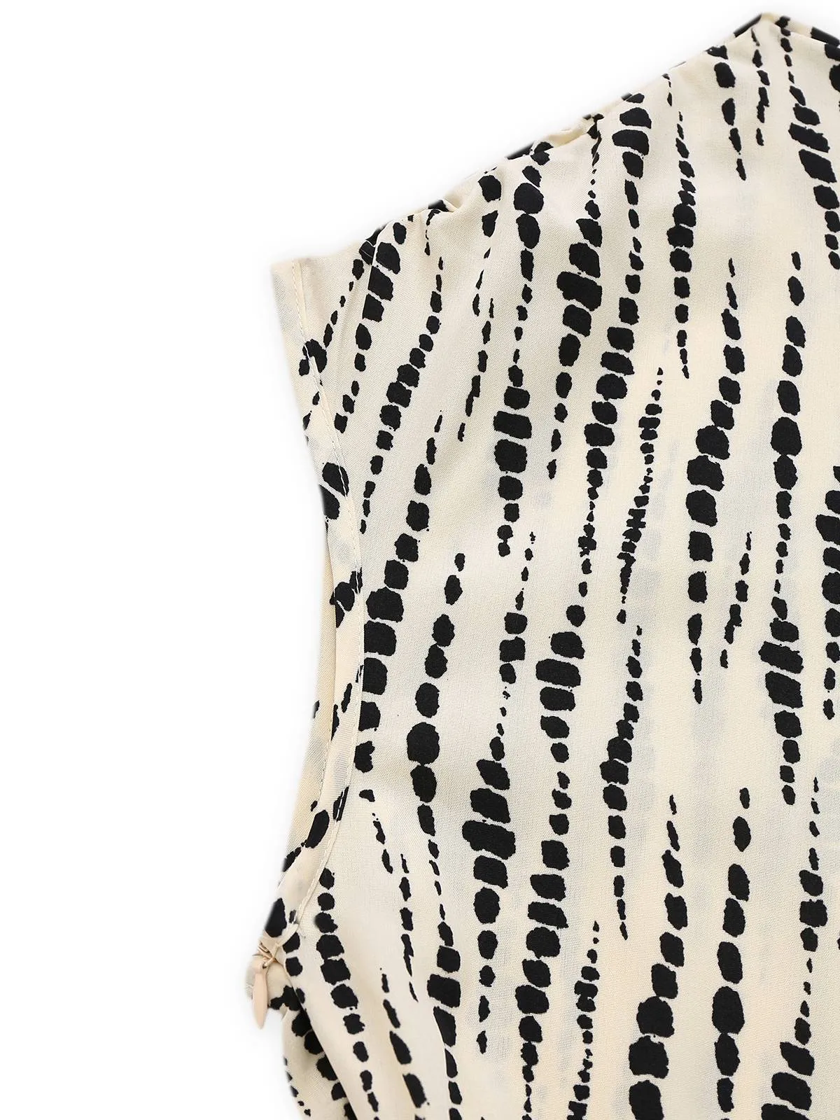 White 1940s Ink Stains Oblique Neck Jumpsuit sold by Retro Stage product image thumbnail 3