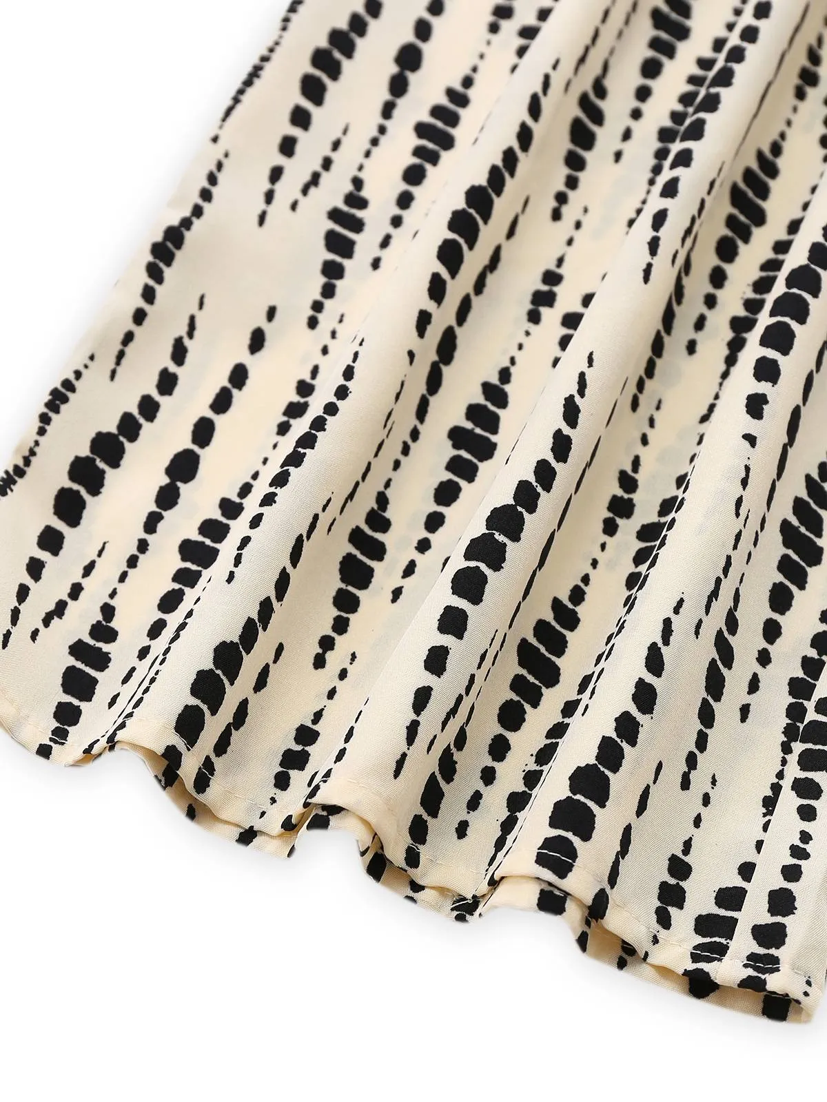 White 1940s Ink Stains Oblique Neck Jumpsuit sold by Retro Stage product image thumbnail 4