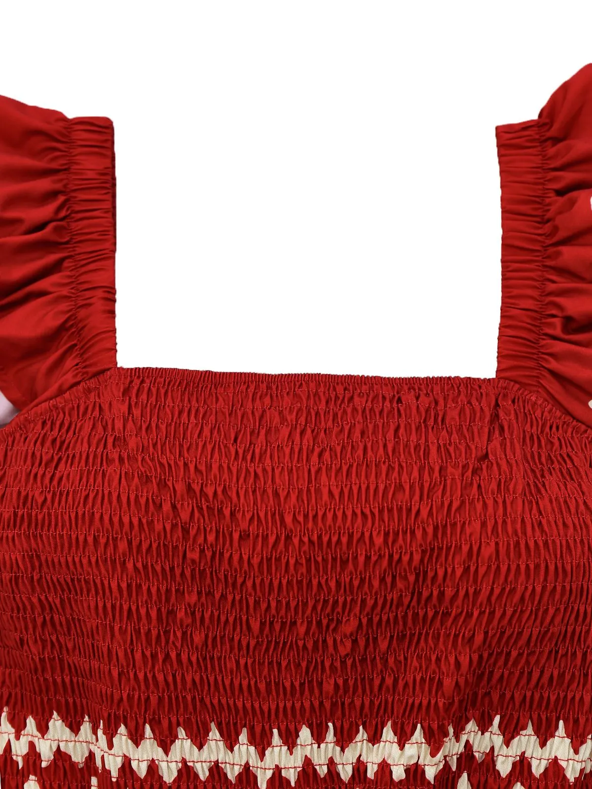 1970s Boho Geometric Print Square Neck Jumpsuit sold by Retro Stage product image thumbnail 3