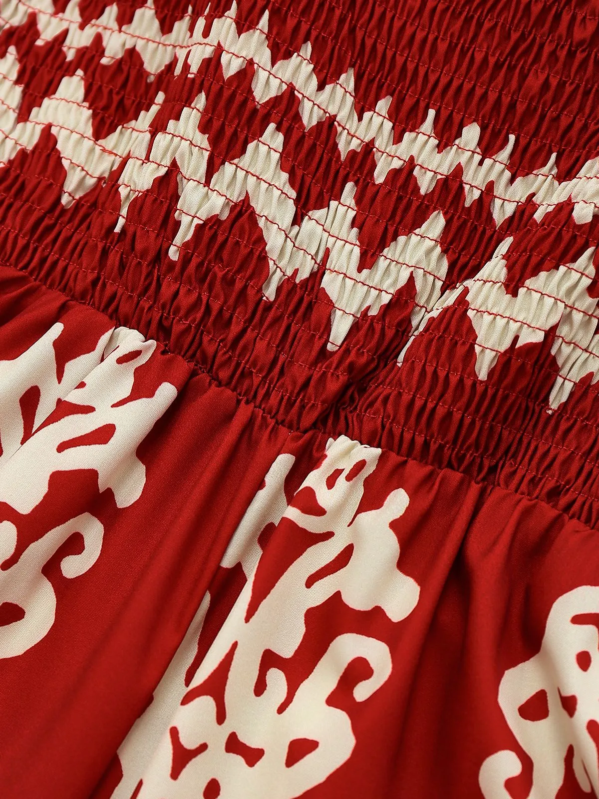 1970s Boho Geometric Print Square Neck Jumpsuit sold by Retro Stage product image thumbnail 4