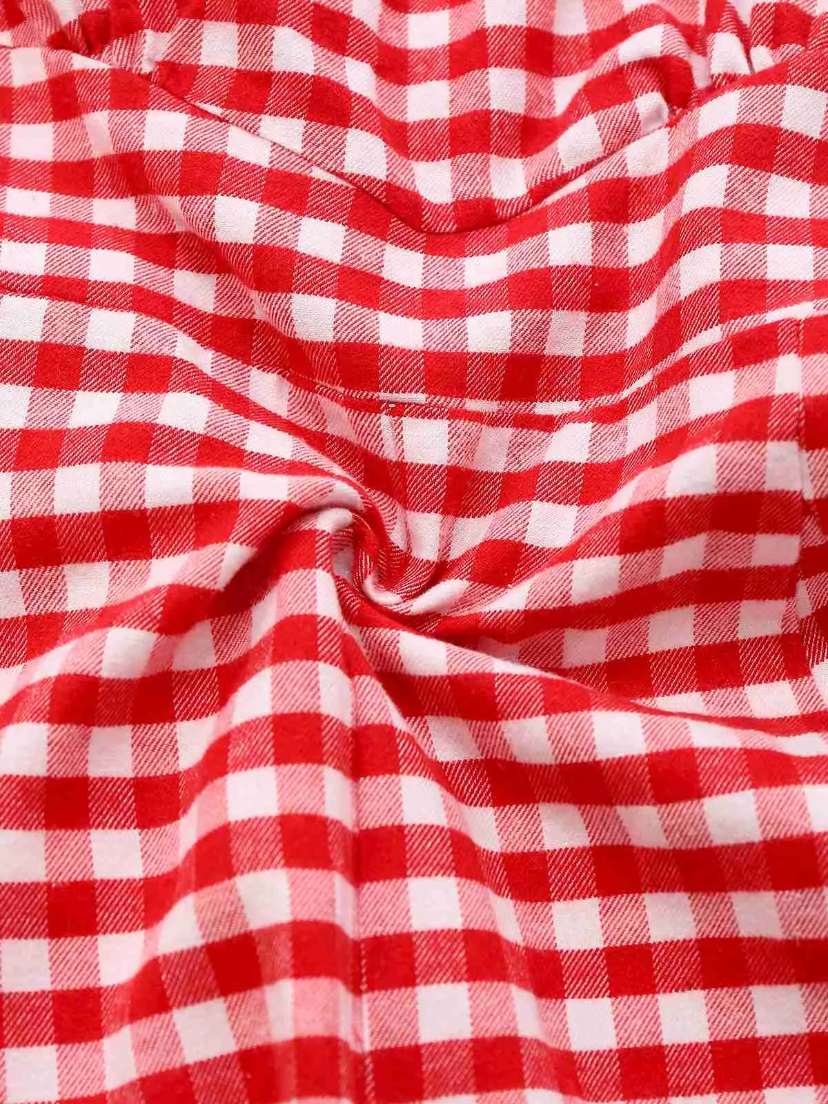 1950s Cotton Lace Patchwork Gingham Plaid Romper sold by Retro Stage product image thumbnail 5