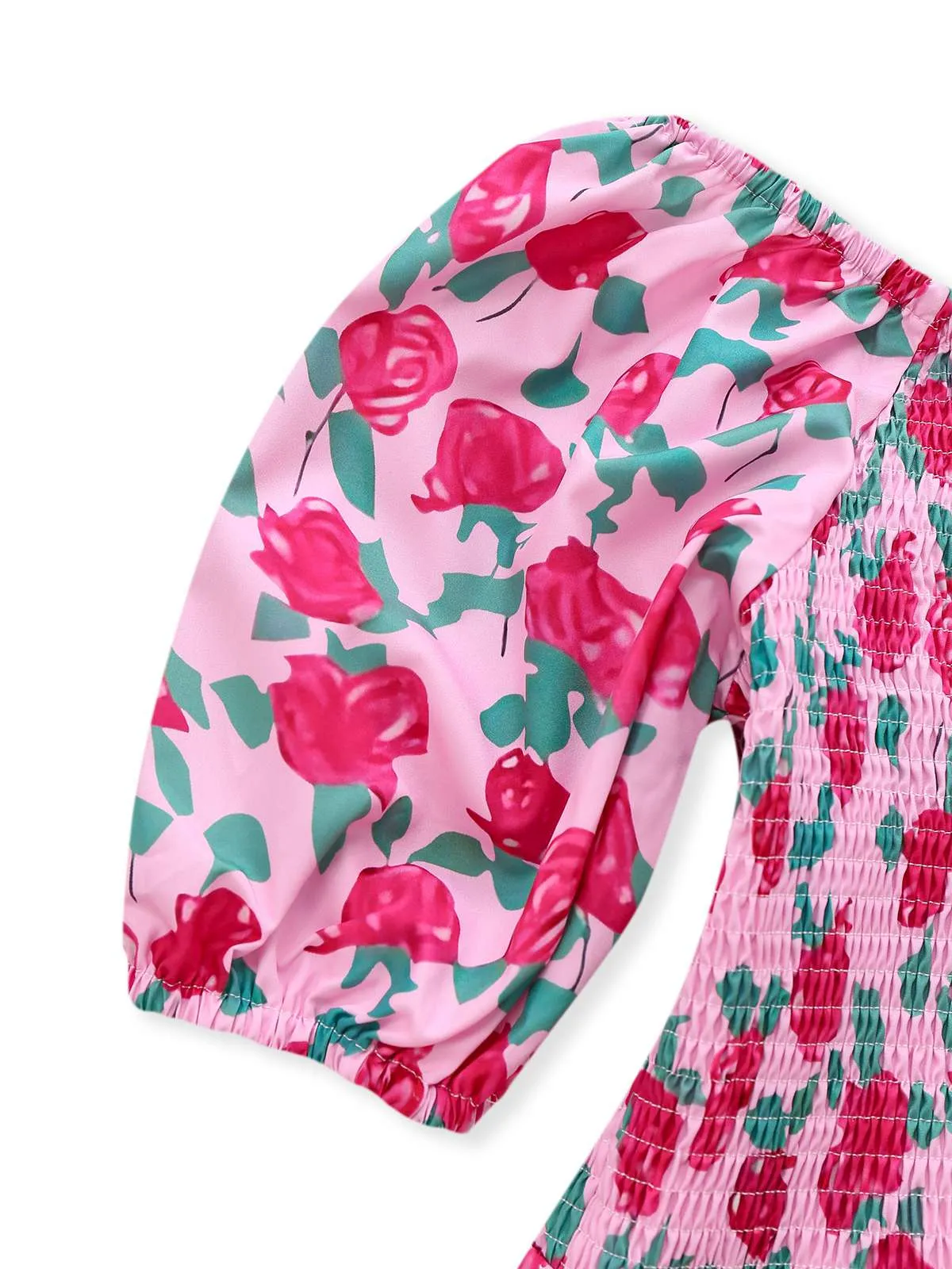 Pink 1930s Rose Puff Sleeve Jumpsuit sold by Retro Stage product image thumbnail 3