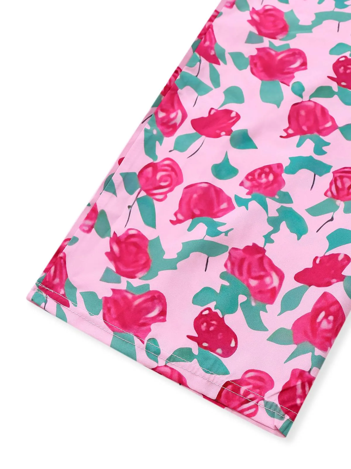 Pink 1930s Rose Puff Sleeve Jumpsuit sold by Retro Stage product image thumbnail 4