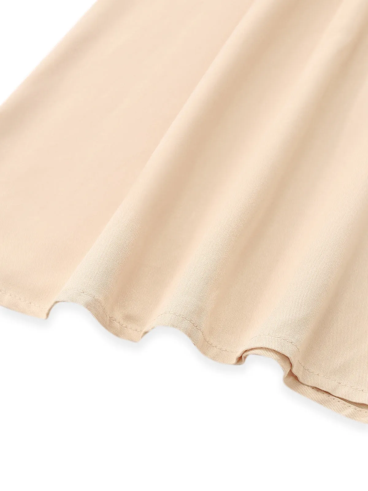 Apricot 1970s Boho Square Neck Patchwork Romper sold by Retro Stage product image thumbnail 4