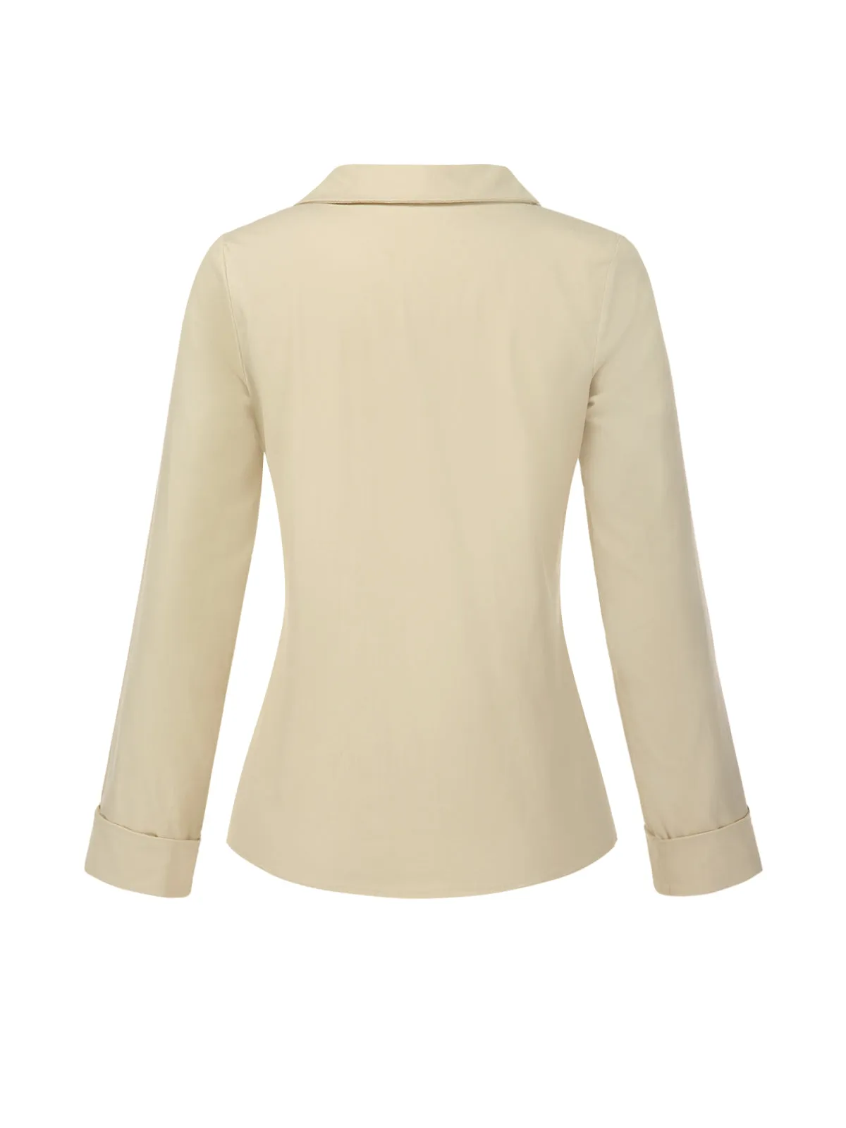 Cream 1930s Cotton Buttons Solid Blouse sold by Retro Stage product image thumbnail 5