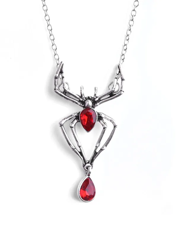 Halloween Spider Alloy Vintage Necklace sold by Retro Stage